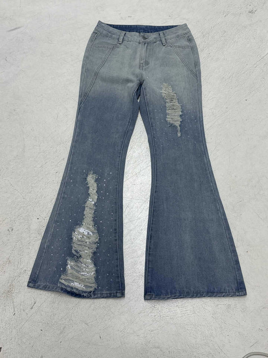 Damen Schlagjeans mit modischen Destroyed-Details und komfortablem Sitz EB