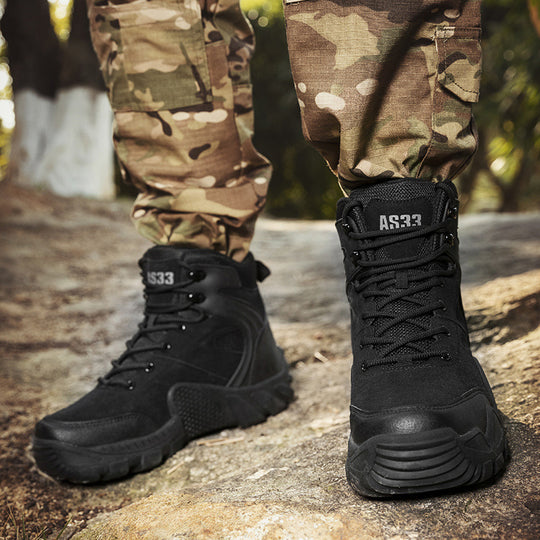 Herren taktische Einsatzstiefel mit rutschfester Sohle und atmungsaktivem Obermaterial EB
