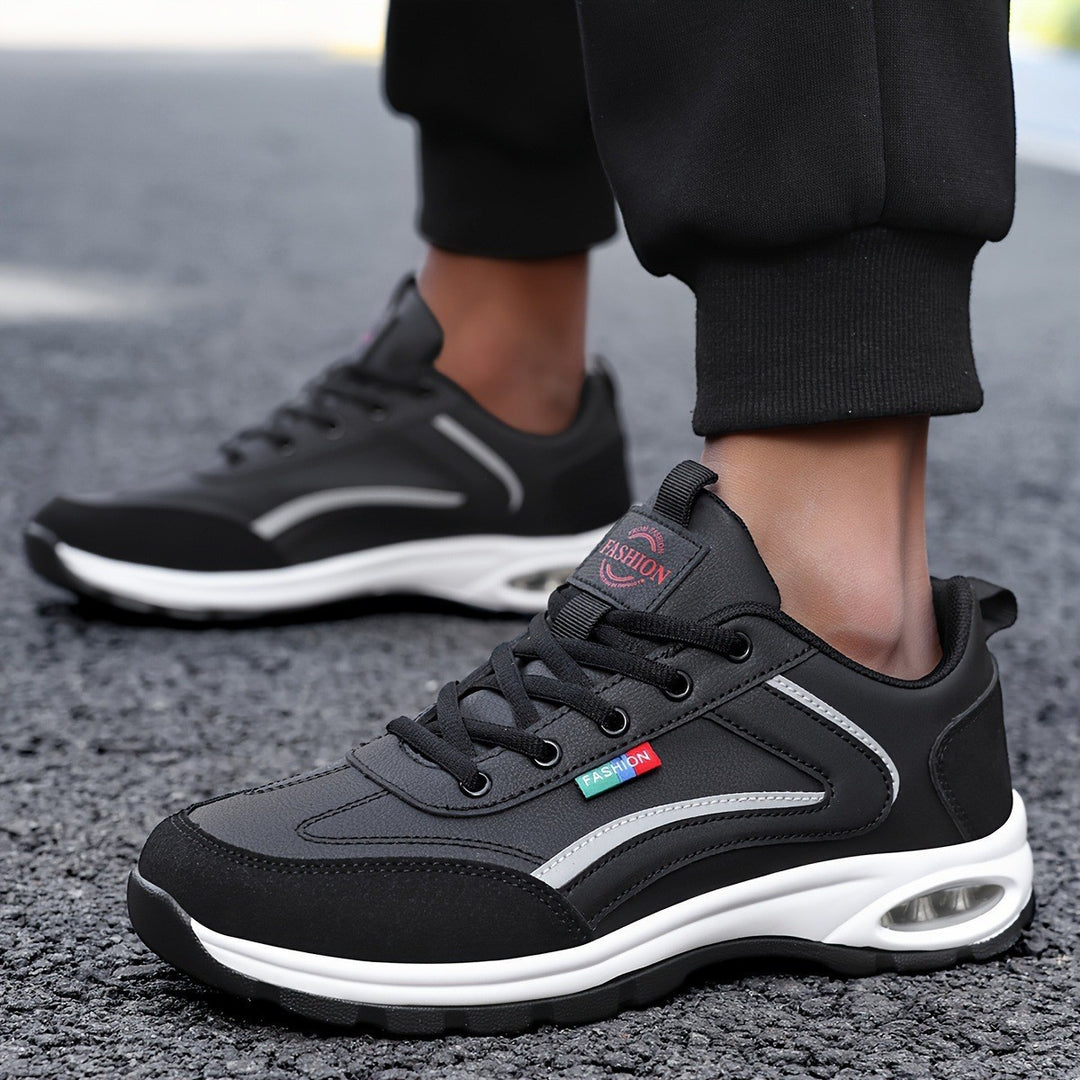 Damen Sportliche Sneakers mit stoßdämpfender Sohle und elastischen Schnürsenkeln EB