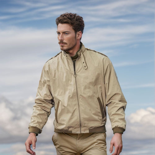 Herren leichte Übergangsjacke mit hohem Kragen und praktischen Eingrifftaschen EB