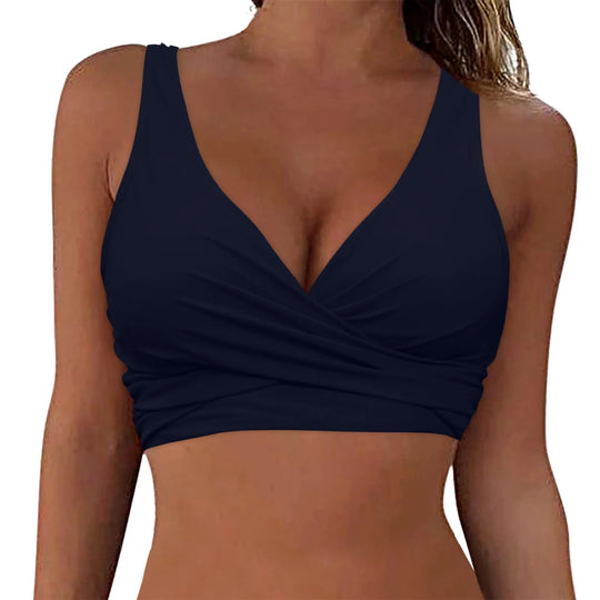 Damen komfortables Wickel-Bikinioberteil EB