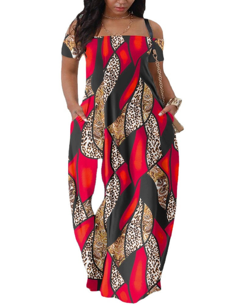 Damen Maxikleid mit modernem grafischem Muster und bequemem Schnitt EB