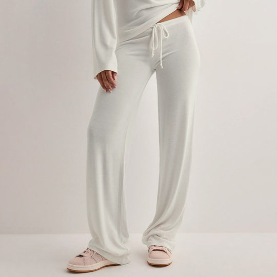 Damen bequeme Lounge-Hosen mit verstellbarem Bund EB