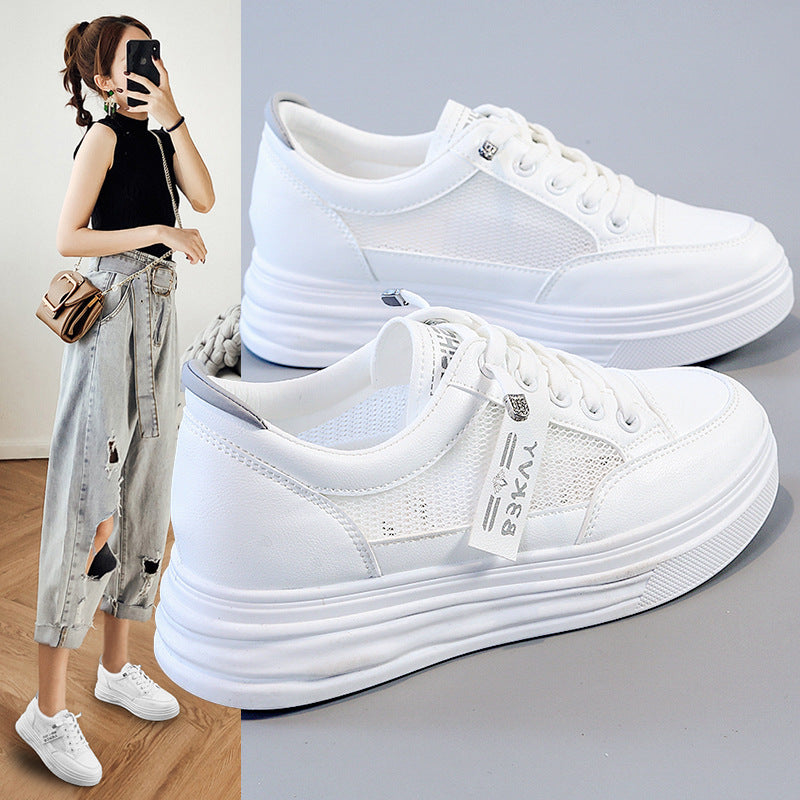 Damen Komfortable Sneaker mit atmungsaktivem Netz-Obermaterial und flexiblem Design EB