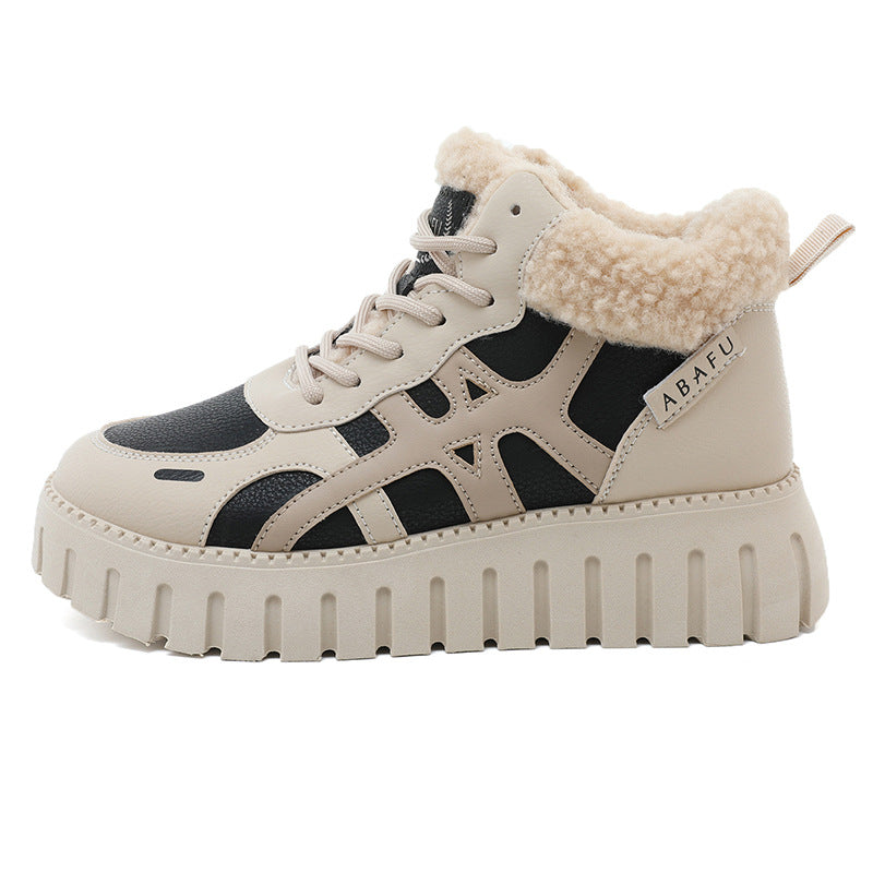 Damen High-Top Sneakers mit kuscheligem Innenfutter und robustem Sohlenprofil EB