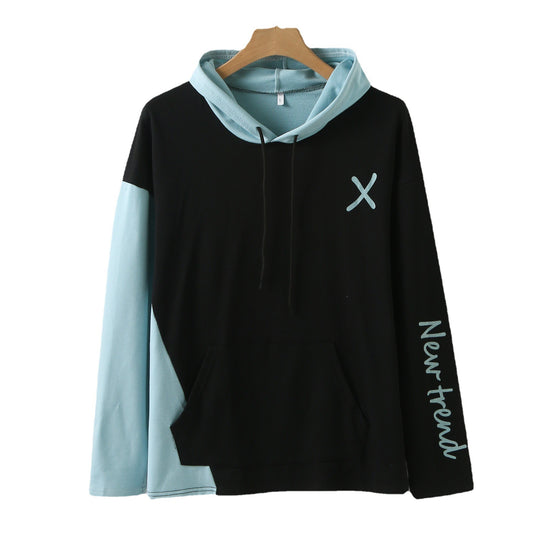 Damen Kapuzenpullover mit modernem Farbblockdesign und praktischer Kängurutasche EB