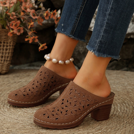 Damen Blumenschnitt Clogs EB