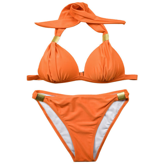 Damen Triangel-Bikini mit verstellbaren Trägern und schicker Knoten-Detail EB