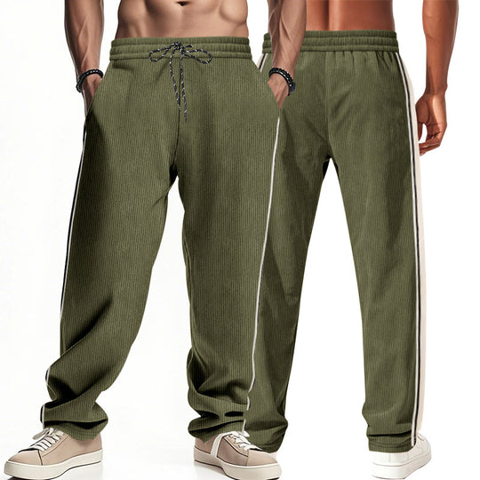 Herren Bequeme Freizeithose mit seitlichen Streifen und elastischem Bund EB