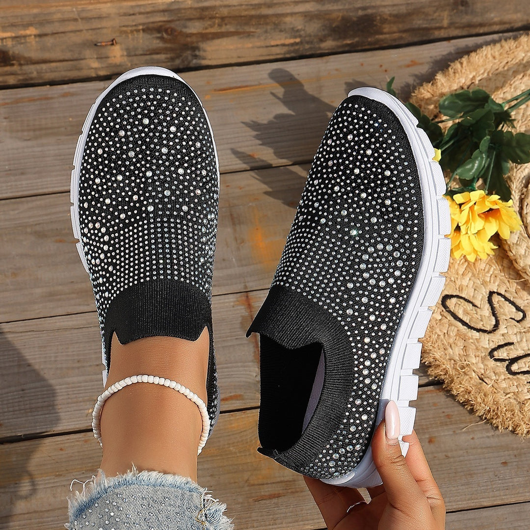 Damen Elegante und funkelnde Slip-On Sneakers EB