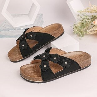 Damen Komfortable und stilvolle Blüten-Sandalen EB