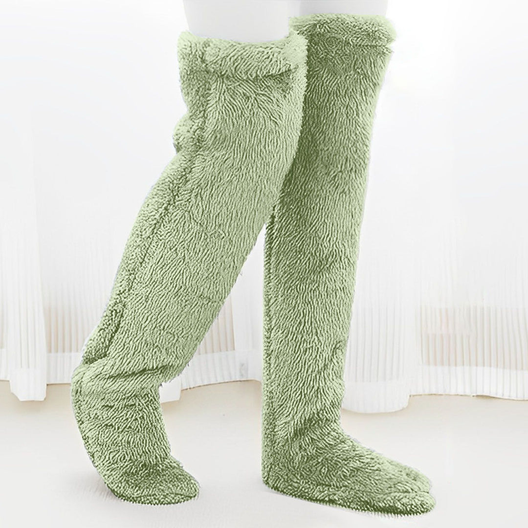 Damen Extra warme Knielange Fleece-Stulpen EB