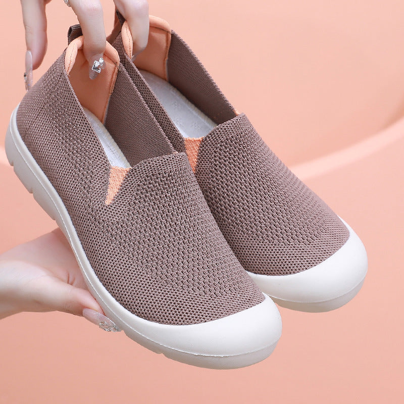 Damen Atmungsaktive Slip-On Sneakers mit flexiblem Einsatz EB
