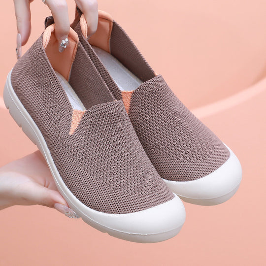 Damen Atmungsaktive Slip-On Sneakers mit flexiblem Einsatz EB