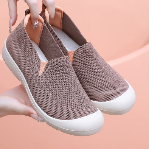 Damen Atmungsaktive Slip-On Sneakers mit flexiblem Einsatz EB