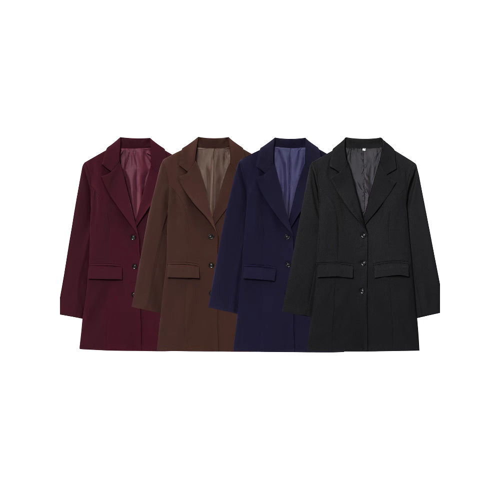 Damen eleganter Blazer mit tailliertem Schnitt EB