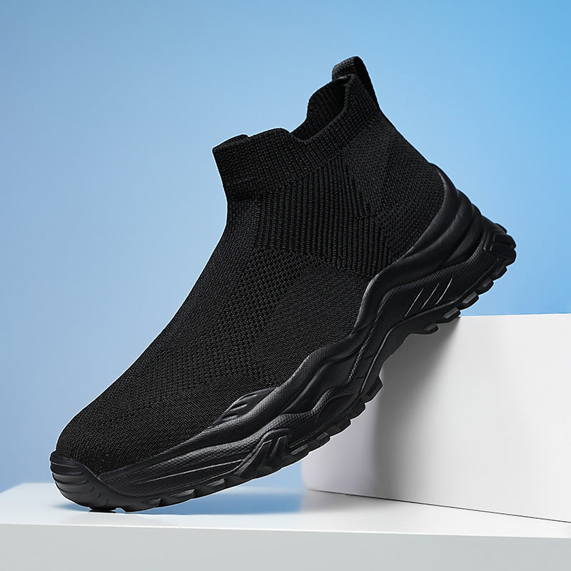 Damen Strick-Sneaker mit atmungsaktiver Sohle und rutschfester Laufsohle EB