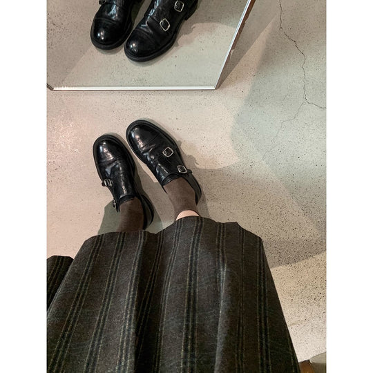 Damen modische Mokassins mit eleganter Schnallenapplikation EB