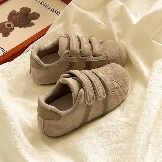 Damen Komfortable Klettverschluss-Sneaker mit Struktur-Oberfläche EB