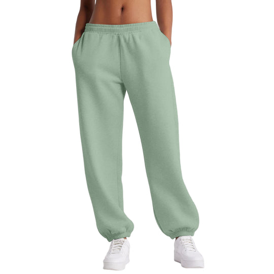 Damen nan schmale High‑Waist Sweat-Jogginghose mit hohem Komfortbund, verstellbarem Kordelzug und elastischen Knöchelbündchen EB
