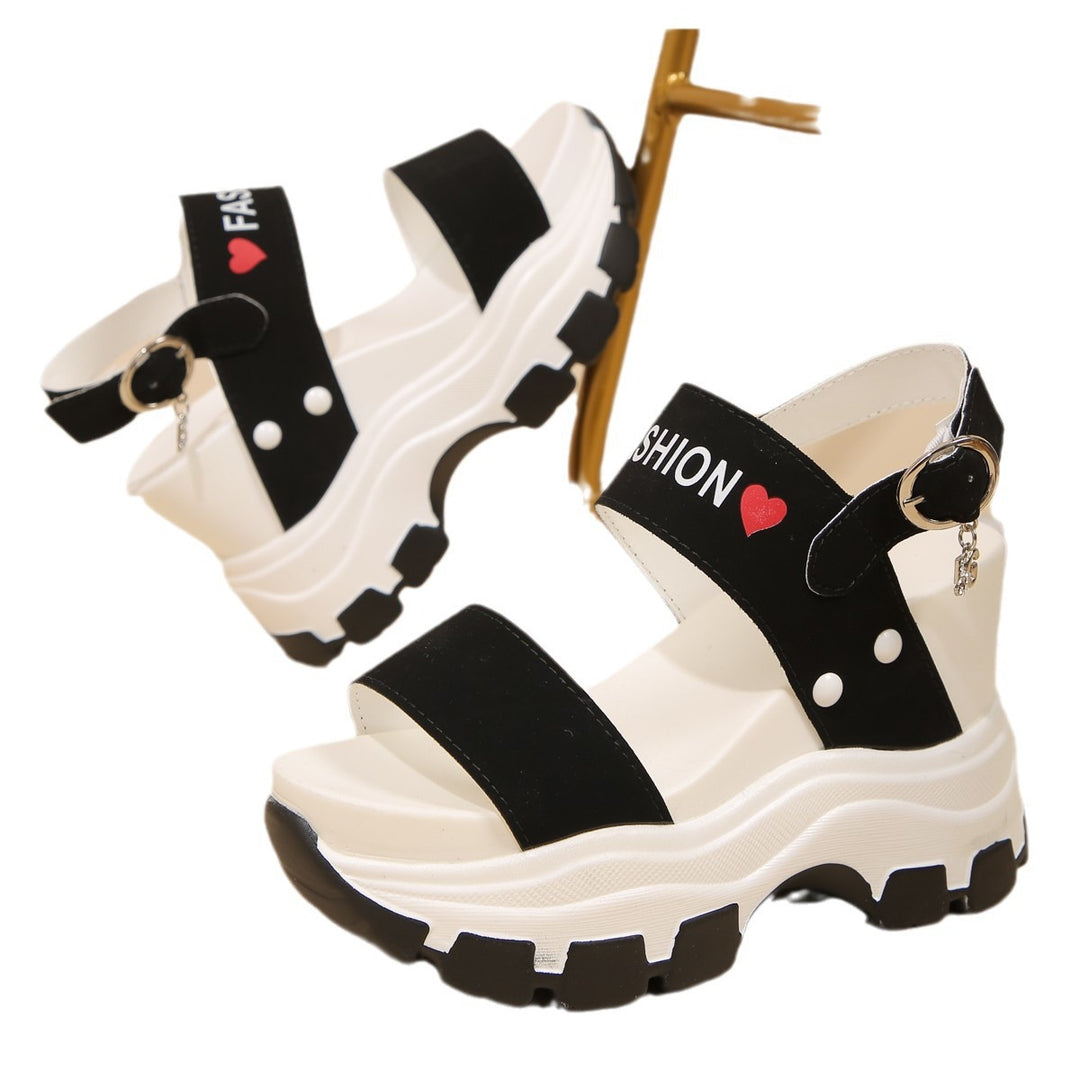 Damen Komfortable und stylische Plattform-Sandalen mit verstellbarem Riemendesign EB