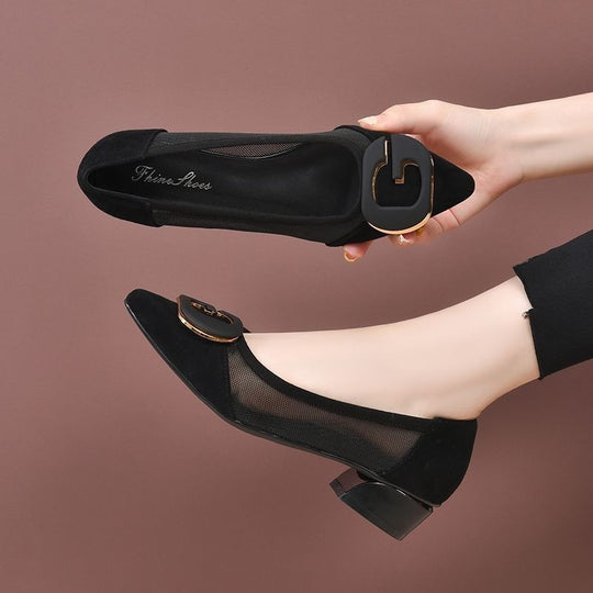 Damen Elegante Ballerinas mit modischem Applikationen EB