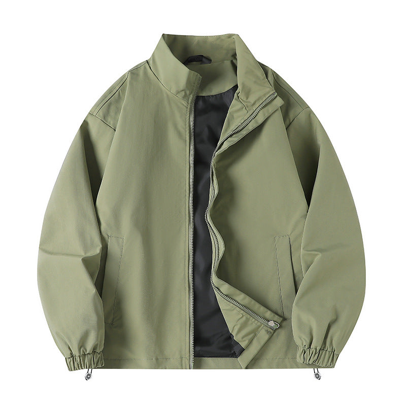 Herren lässige Windjacke mit hochabschließendem Kragen und praktischen Taschen EB