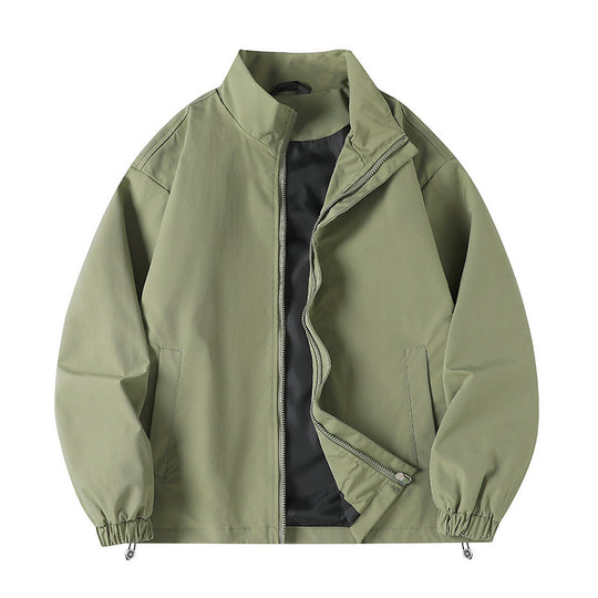 Herren lässige Windjacke mit hochabschließendem Kragen und praktischen Taschen EB