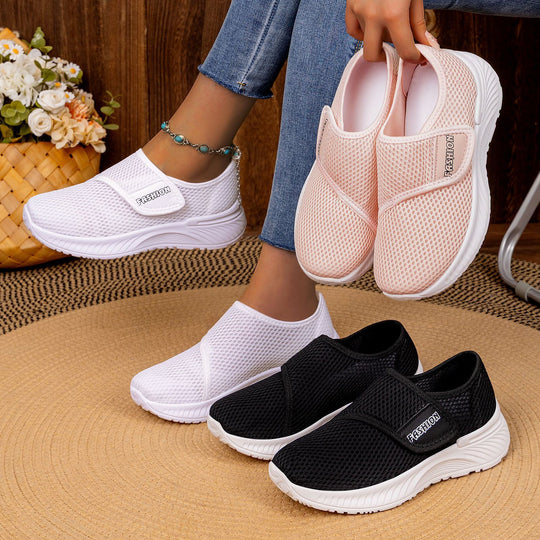 Damen Sportliche Komfort-Sneaker mit praktischem Klettverschluss EB