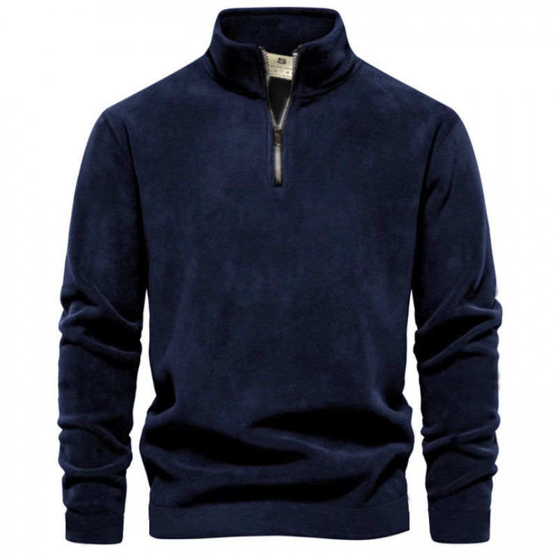 Herren Fleece-Pullover mit Stehkragen EB