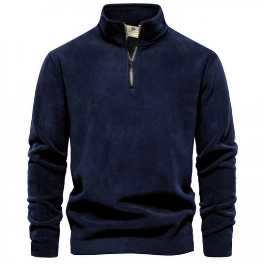 Herren Fleece-Pullover mit Stehkragen EB