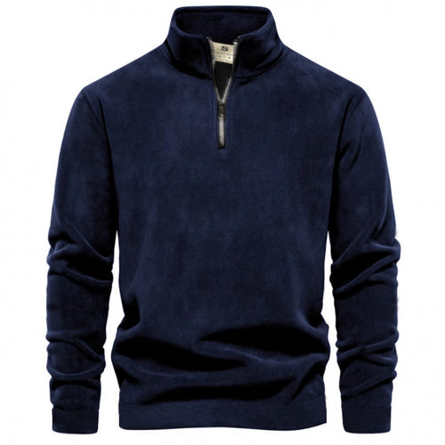 Herren Fleece-Pullover mit Stehkragen EB