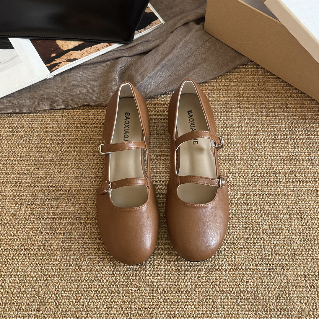 Damen Komfortable Mary Jane Schuhe mit verstellbaren Riemen EB