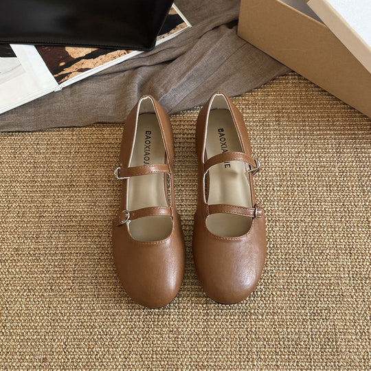 Damen Komfortable Mary Jane Schuhe mit verstellbaren Riemen EB
