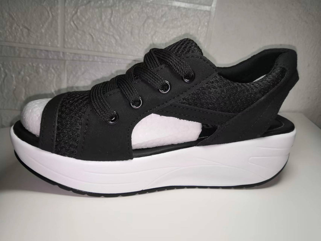 Damen Sportliche Sandalen mit Luftpolster und atmungsaktivem Obermaterial EB