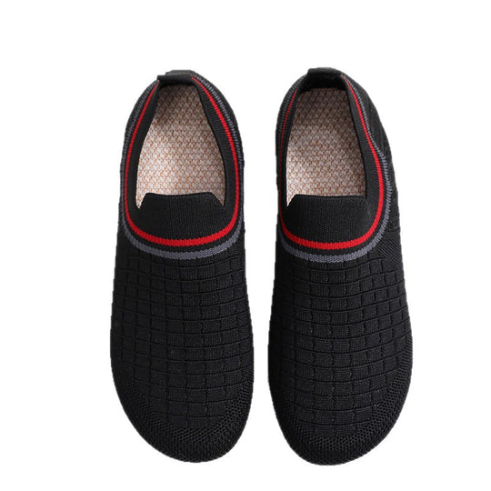 Damen atmungsaktive Slip-On Sneakers mit elastischem Kragen EB