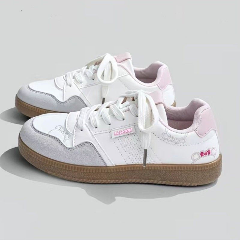 Damen Sportliche Sneakers mit floralem Motiv und gepolsterter Innensohle EB