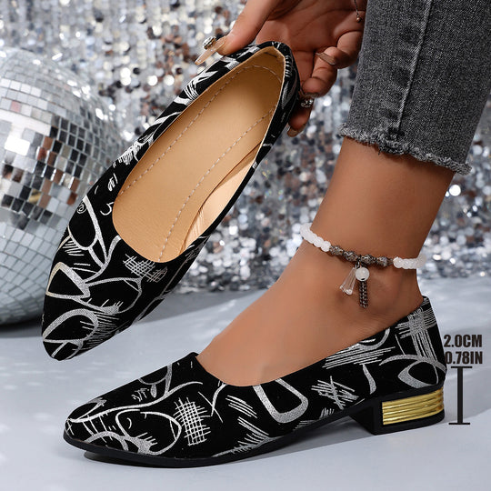 Damen Ballerinas mit elegantem grafischen Design EB