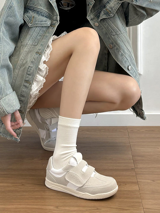 Damen Bequeme Sneakers mit Klettverschluss EB