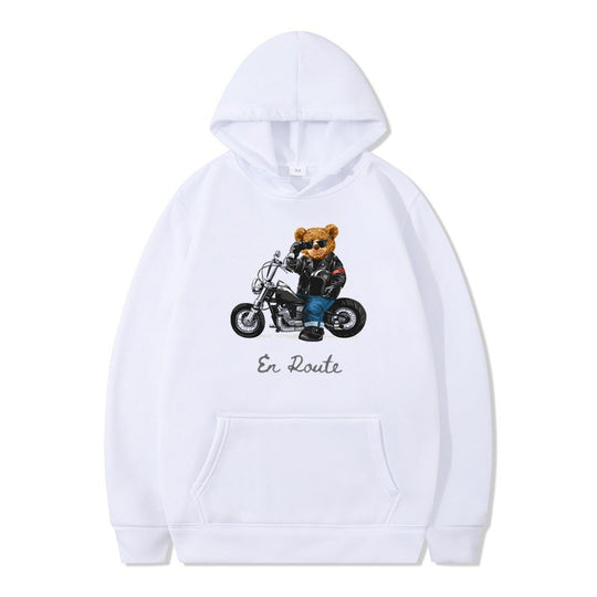 Damen Kapuzenpullover mit einzigartigem Bärenmotiv und lässiger Passform EB