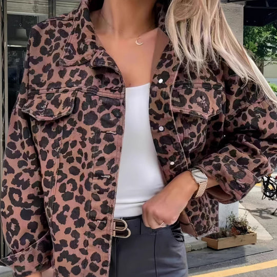 Damen Freizeitjacke im angesagten Leopardenmuster EB