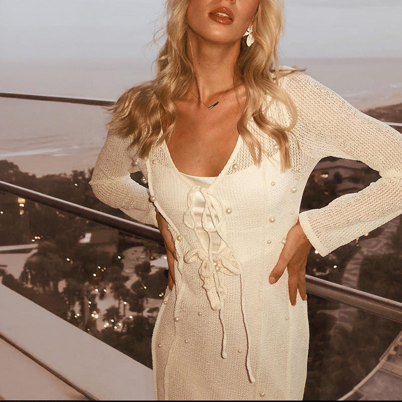 Damen luftiger und eleganter Strandüberwurf EB
