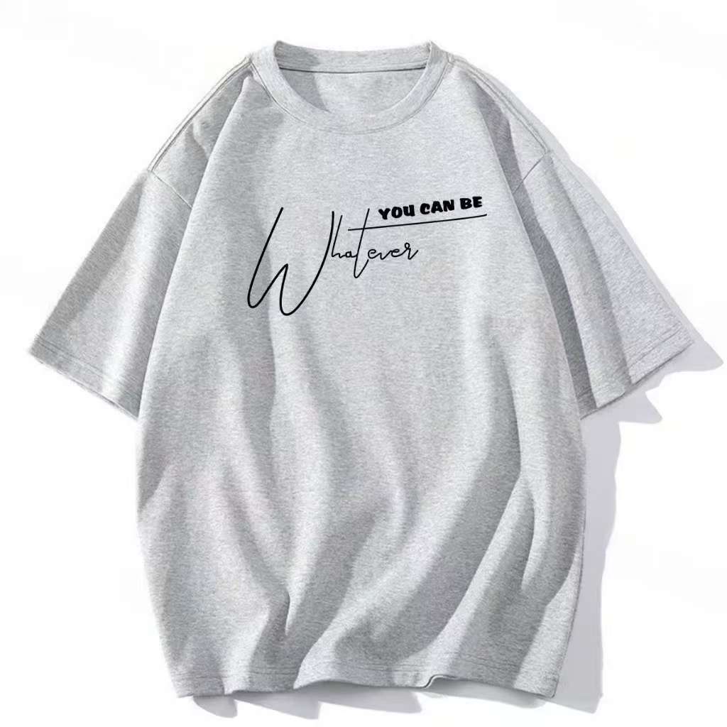 Damen lässiges Statement T-Shirt mit kreativem Schriftzug EB