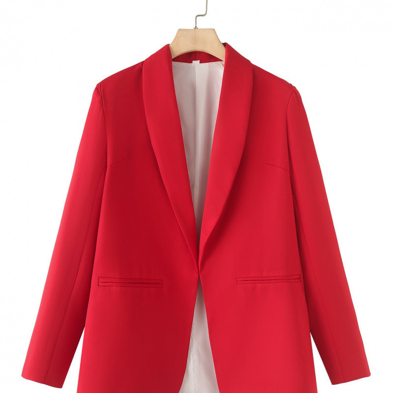 Damen eleganter Blazer mit einzigartigem Schnitt und Taschen EB
