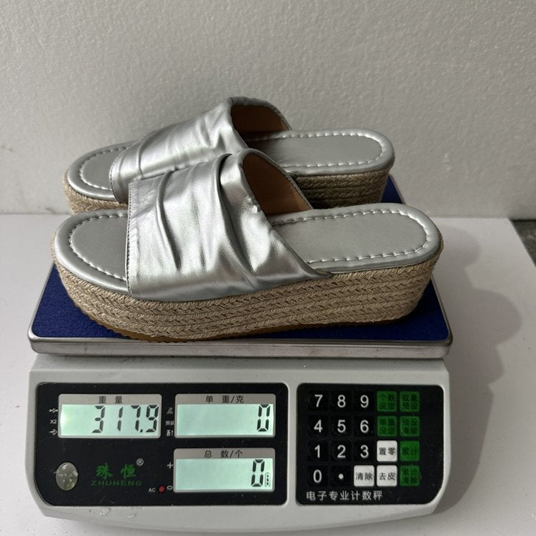 Damen Plateau-Pantoletten mit elegantem Riemen EB