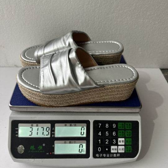 Damen Plateau-Pantoletten mit elegantem Riemen EB