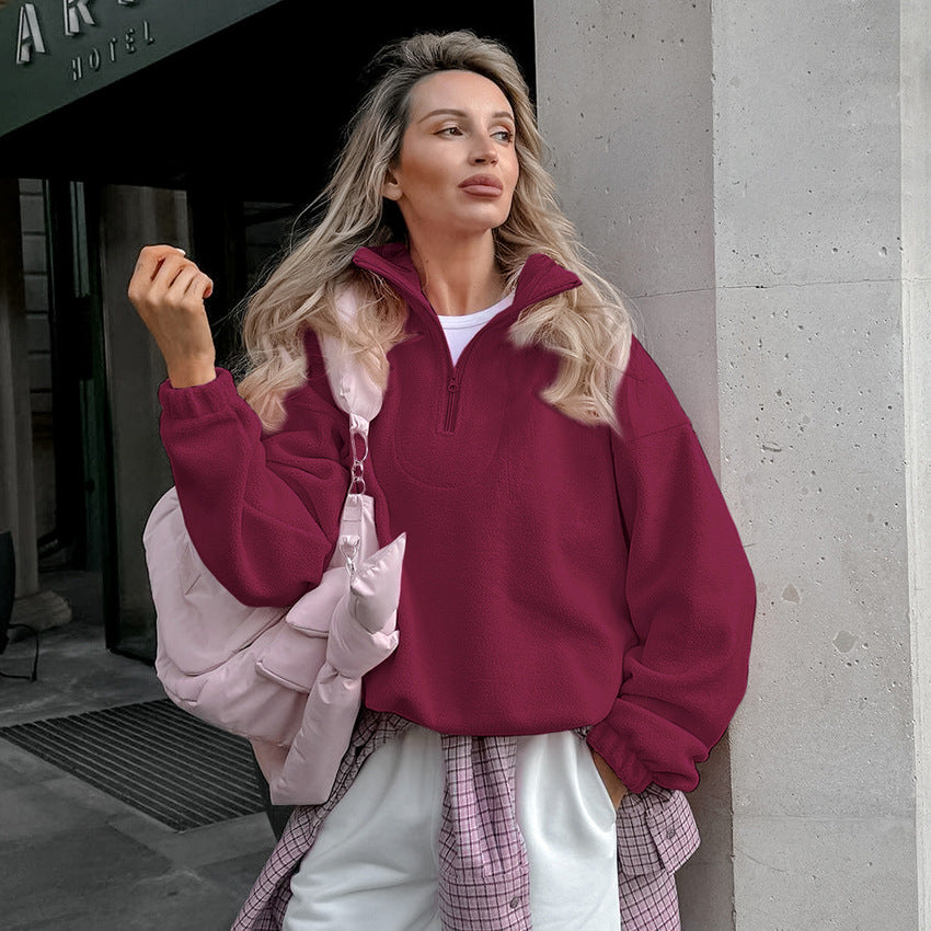 Damen Steppjacke mit hohem Kragen und Reißverschluss EB