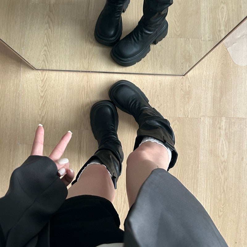 Damen Hohe Stiefel mit weichem Obermaterial und robuster Sohle EB