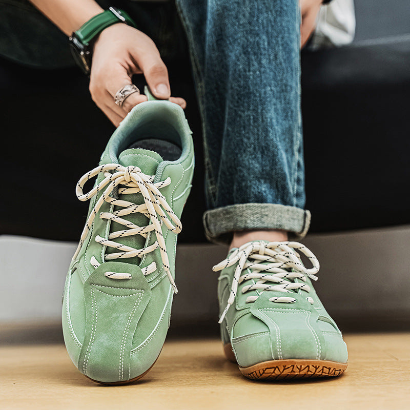 Unisex leichte Wildlederoptik Sneaker mit gepolstertem Komfortfußbett und griffiger Gumsohle EB