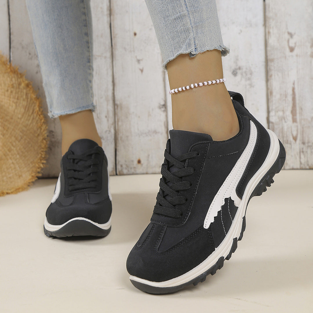 Damen sportliche Sneaker mit rutschfester Sohle und atmungsaktivem Obermaterial EB